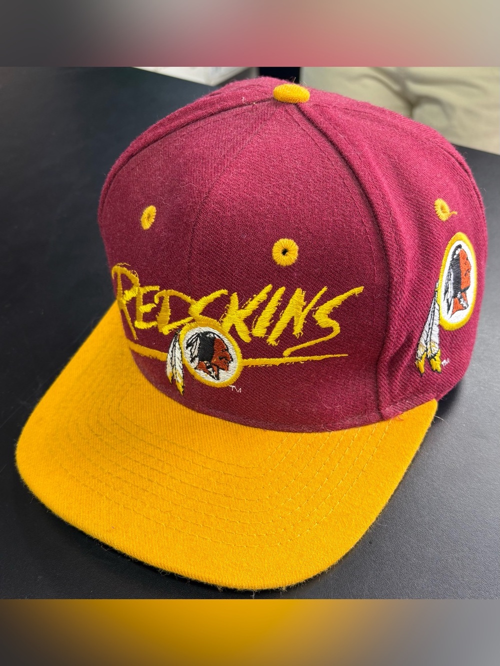 Vintage 90’s AJD Washington Redskins NFL Football SnapBack Hat OSFA EUC